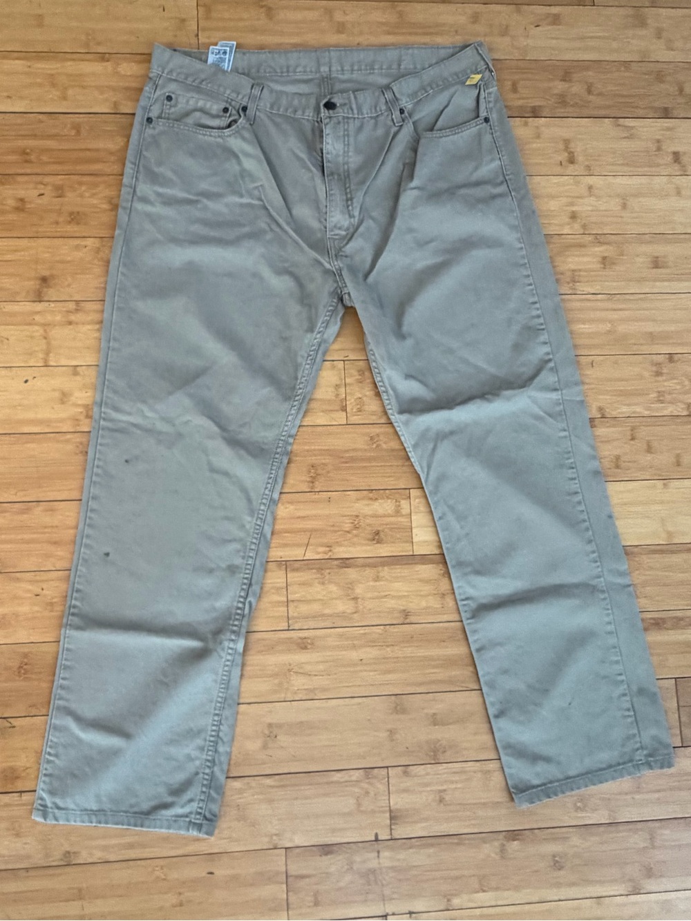 Levi’s 559 Relaxed Straight Jeans Men 42x36 Tan Beige Khaki